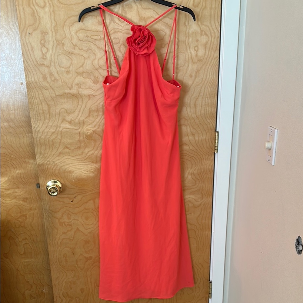 Coral Halter Sundress for Cocktail Events